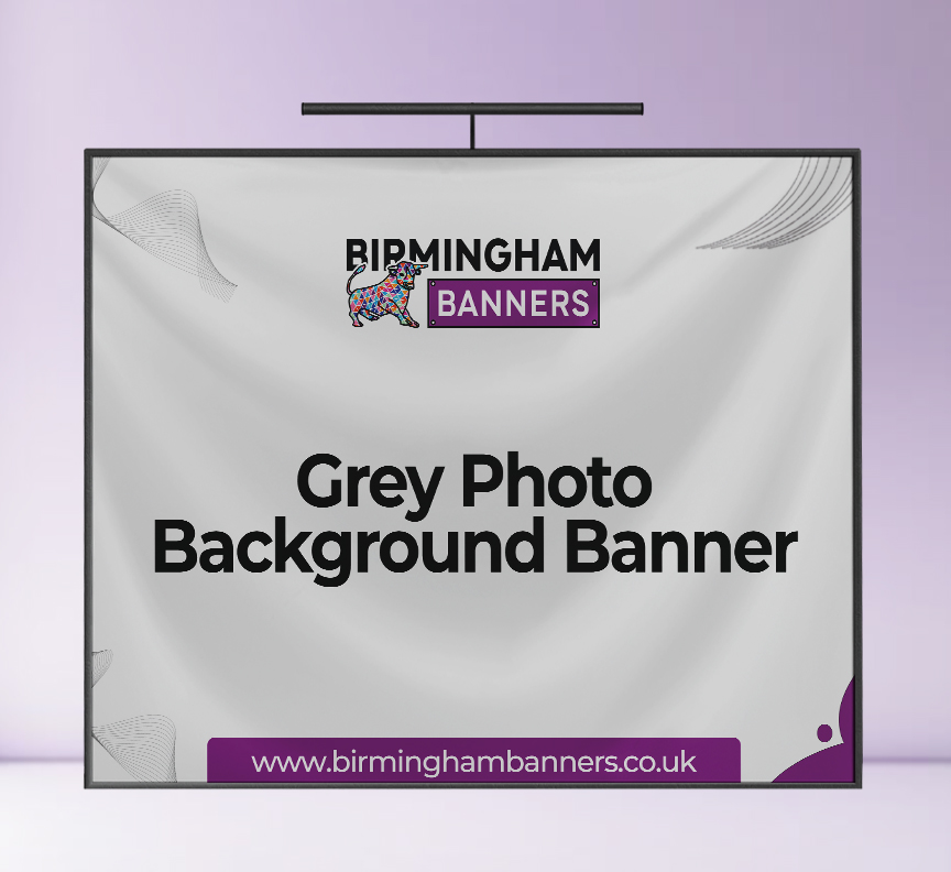 Grey Photo Background Banner
