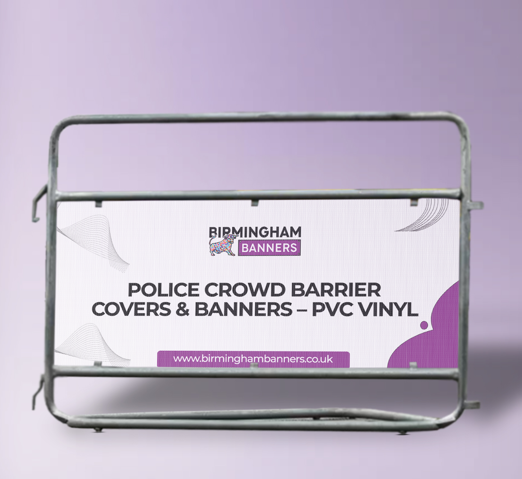 POLICE CROWD BARRIER COVERS & BANNERS – PVC VINYL