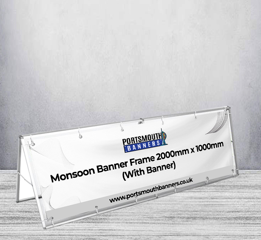 Monsoon Banner Frame 2000mm x 1000mm (With Banner)