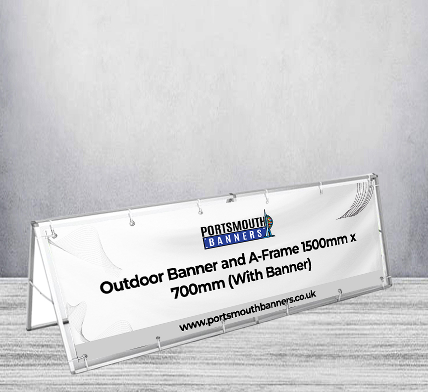 Outdoor Banner and A-Frame 1500mm x 700mm (With Banner)