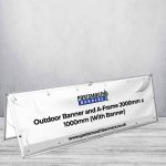 Outdoor A-Frame Banner Stand 2000mm x 1000mm (With Banner)