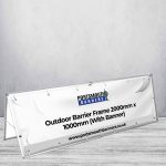 Outdoor Barrier Frame 2000mm x 1000mm (With Banner)