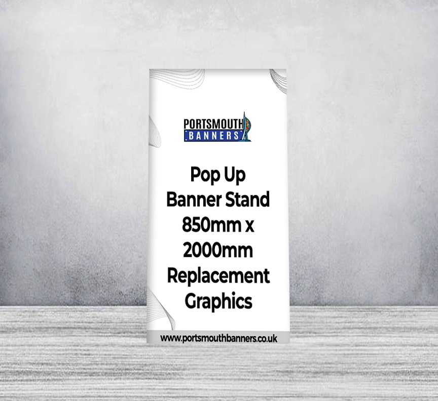 Pop Up Banner Stand 850mm x 2000mm Replacement Graphics