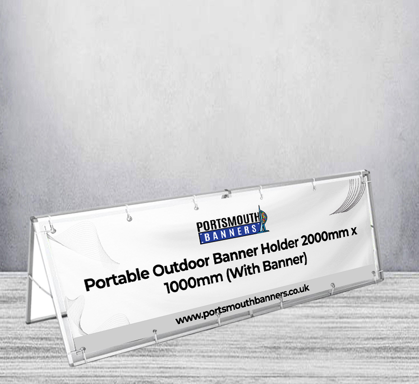 Portable Outdoor Banner Holder 2000mm x 1000mm (With Banner)