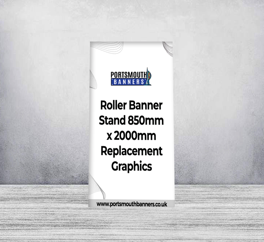 Roller Banner Stand 850mm x 2000mm Replacement Graphics