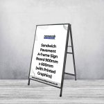 Sandwich Pavement A-frame Sign Board 900mm x 600mm (with Printed Poster)