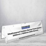 Weatherproof Outdoor Banner Frame System 2000mm x 1000mm (With Banner)